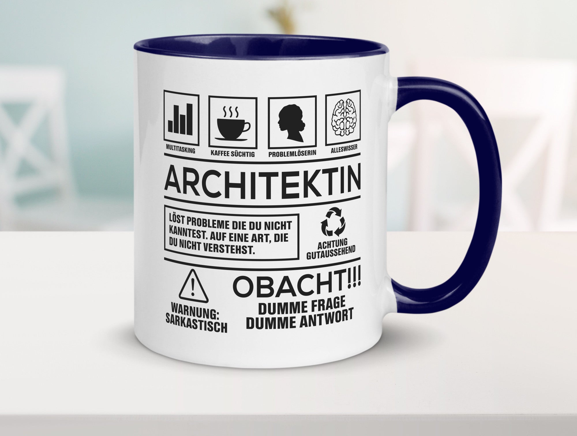 Achtung Probleme Architektin | Architektur Büro lustig Arbeit Kollegen Geschenk