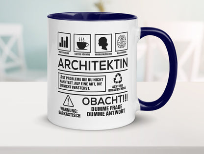Achtung Probleme Architektin | Architektur Büro lustig Arbeit Kollegen Geschenk