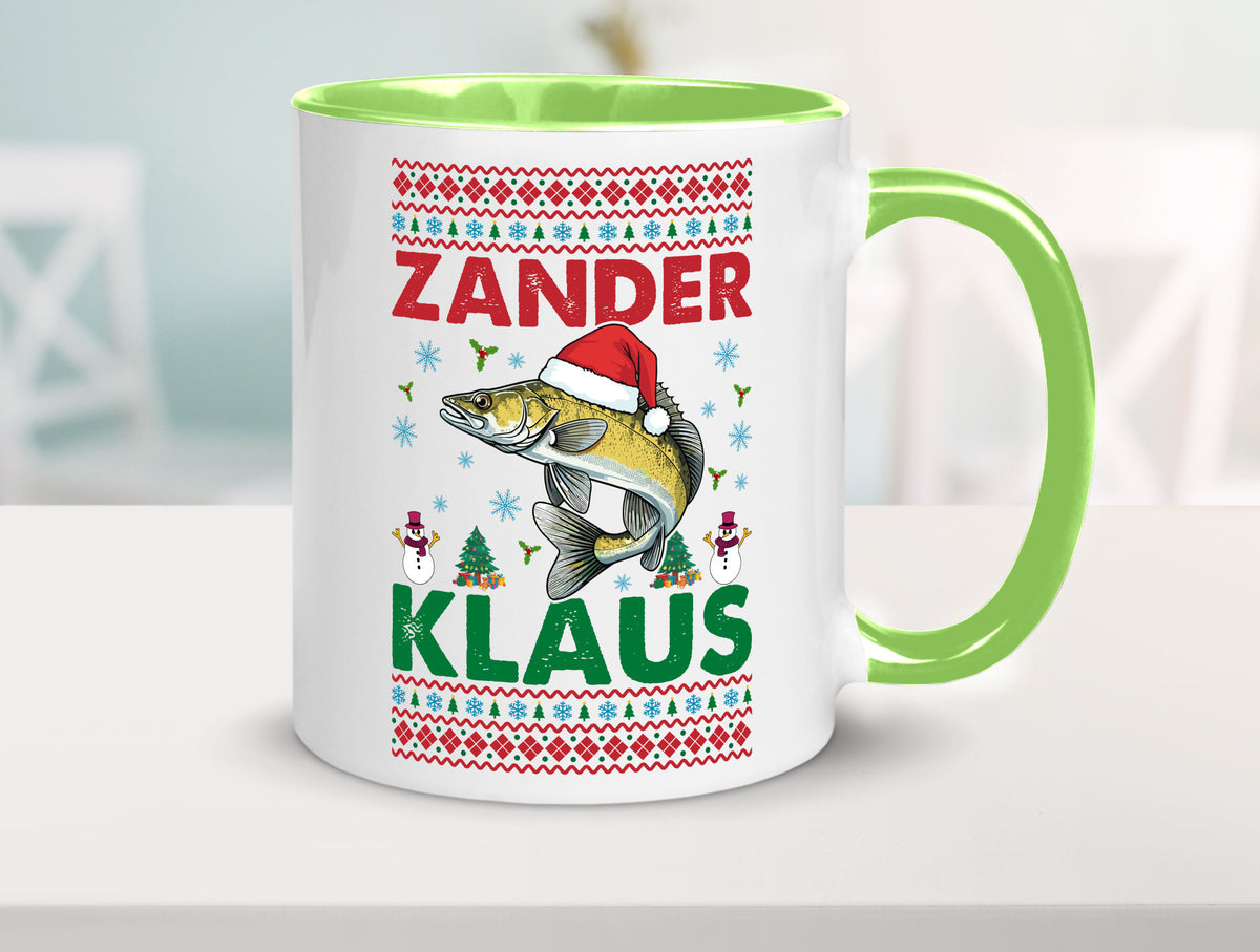 Zander Klaus | Ugly Christmas Angler Angeln v2 Geschenk Humor Geschenkidee Tasse
