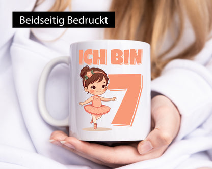 7 Geburtstag | Jahre Ballerina Mädchen Ballet Humor Geschenkidee Tasse