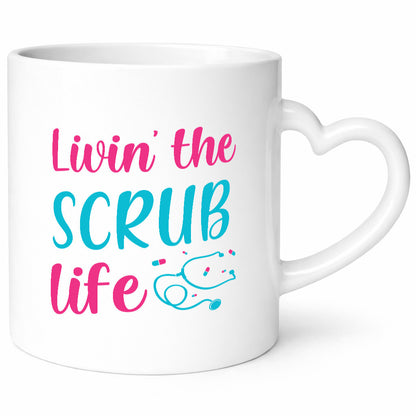 Living the Scrub life | Stethoskop Pillen Geschenkidee Humor Tasse