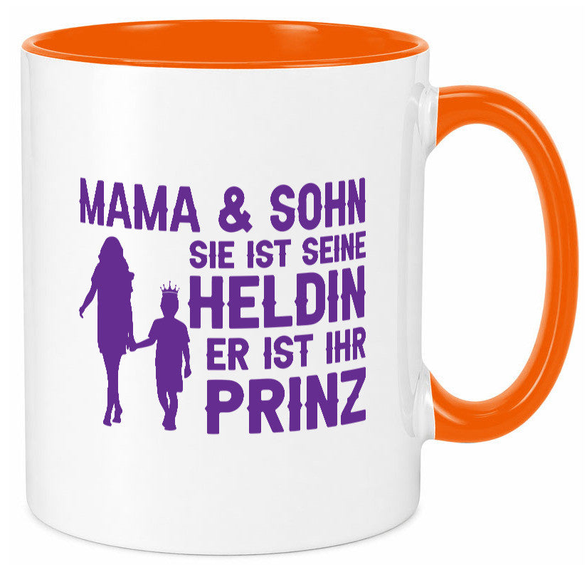Mama &amp; Sohn | Helding Prinz Mutterliebe Geschenkidee Familie Humor Tasse