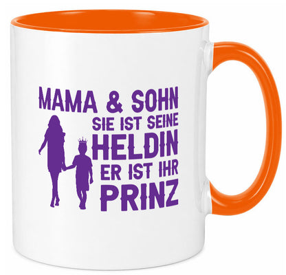Mama &amp; Sohn | Helding Prinz Mutterliebe Geschenkidee Familie Humor Tasse