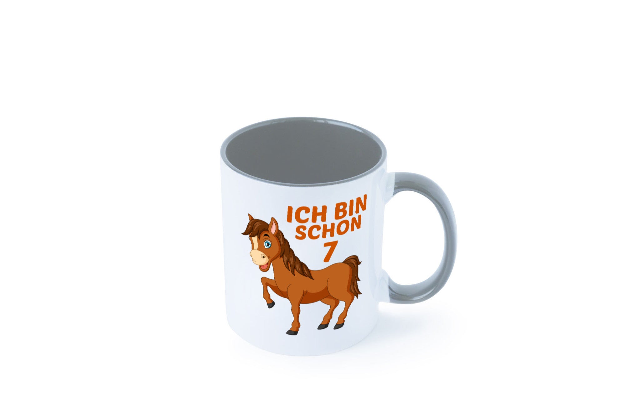 7. Geburtstag | Ich bin schon 7 Pferde Pony Humor Geschenkidee Tasse