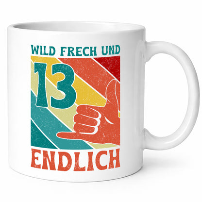 13. Geburtstag | 13 Jahre Wild und Frech Humor Geschenkidee Tasse