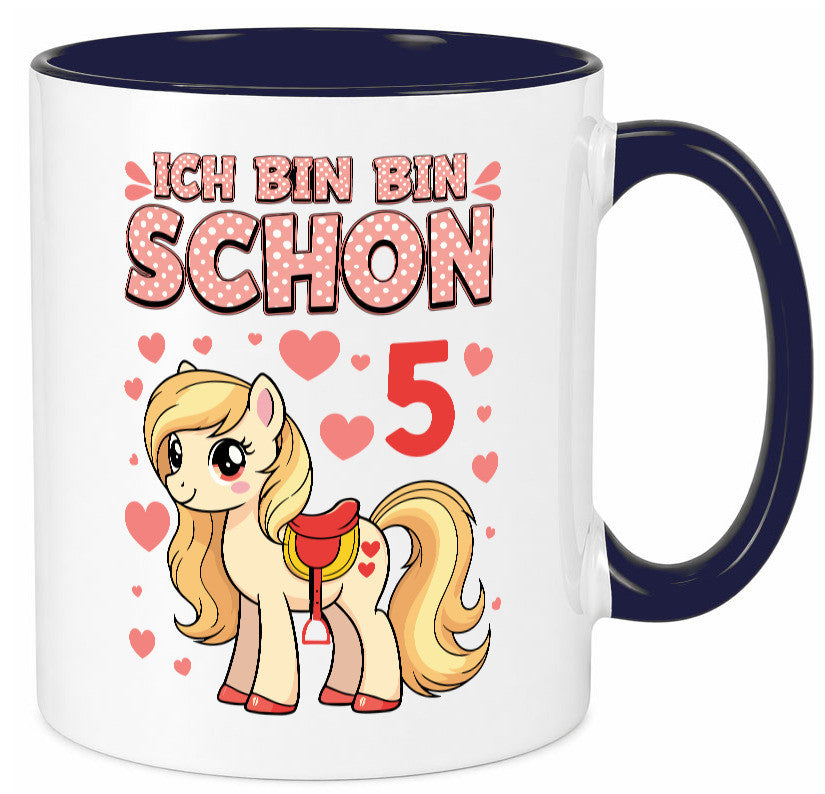 5. Geburtstag | 5 Jahre Mädchen Reiten Pony Humor Geschenkidee Tasse