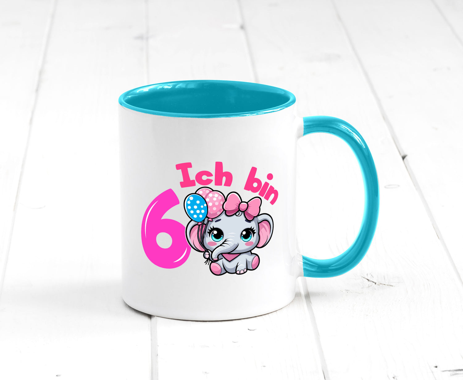 6. Geburtstag | 6 Jahre Elefant Mädchen Humor Geschenkidee Tasse