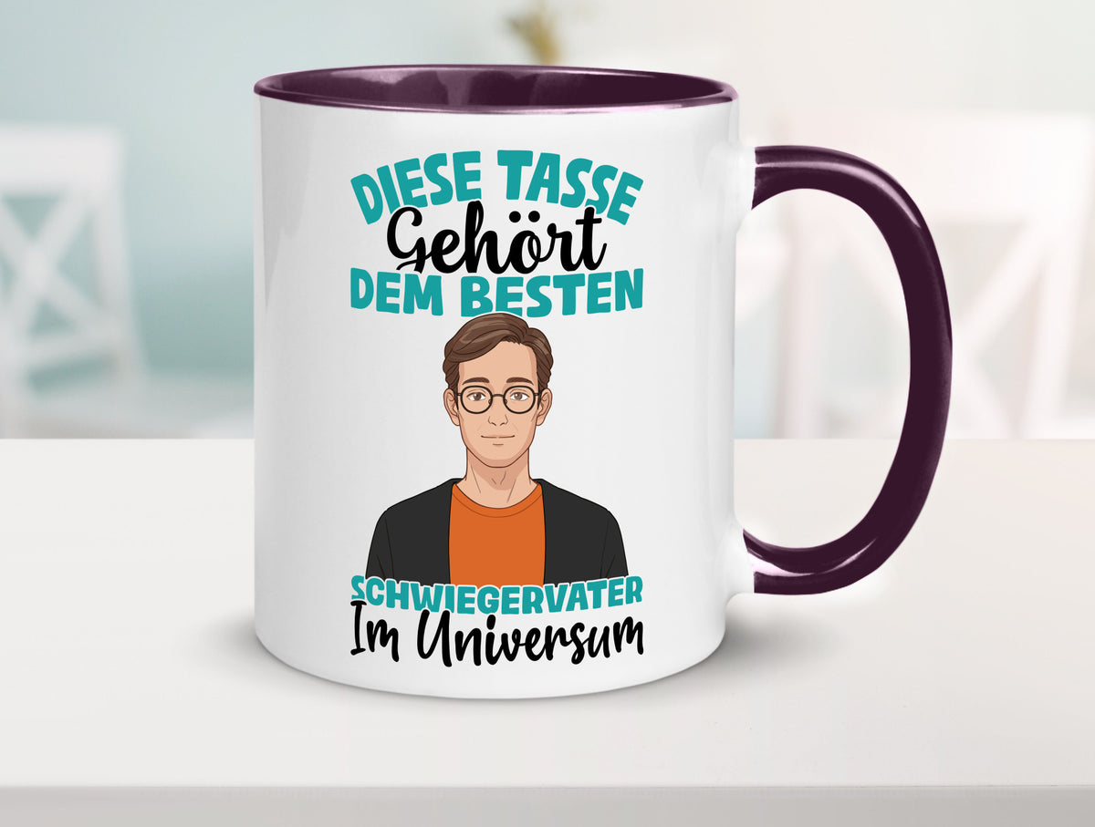 Im Universum: Schwiegervater |Schwiegersohn | Beziehung Geschenkidee Familie Tasse