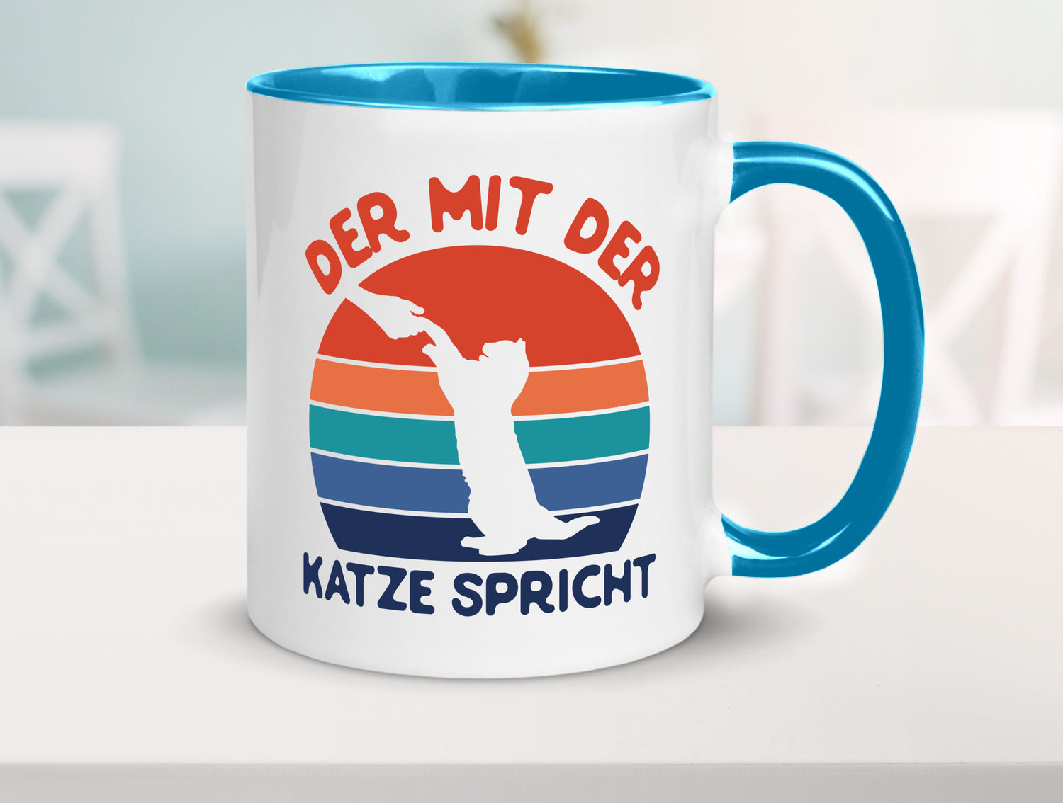 Der mit Katze Spricht | Katzenliebhaber Humor Tierliebhaber Geschenkidee Tasse