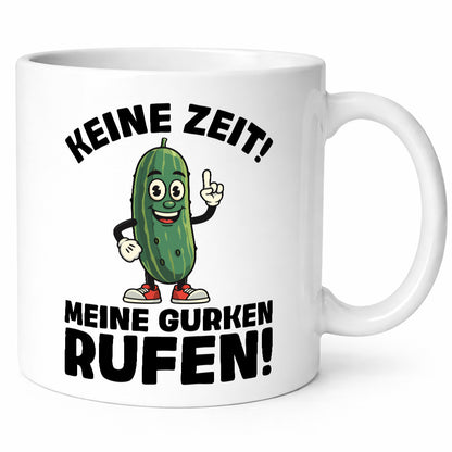 Keine Zeit meine gurken rufen | Hobbygärtner Gurcken Geschenkidee Humor Tasse