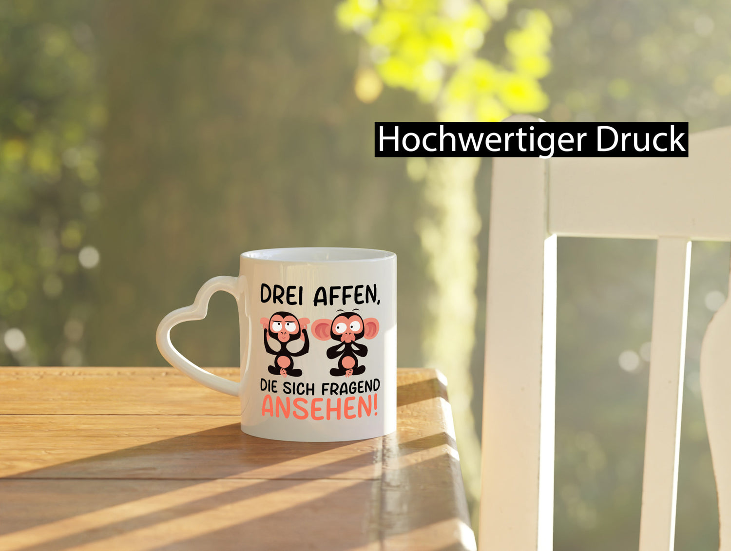 Drei affen die sich Fragend ansehen | v2 lustig Humor Geschenkidee Geschenk