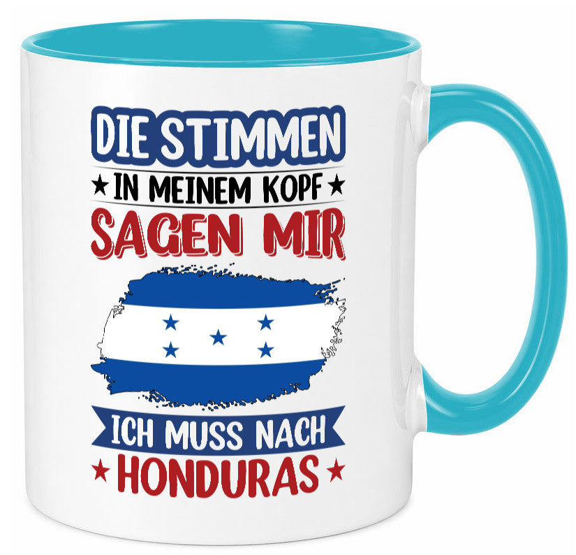 Honduras | Urlaub Stimmen in meinem Kopf Traumland Geschenkidee Humor Tasse
