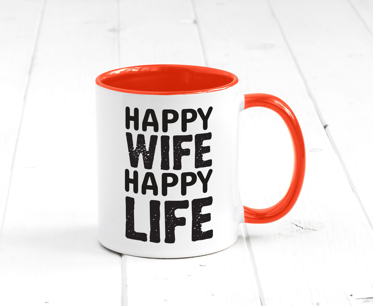 Happy Wife | Ehemann Tasse Ehefrau Humor Statement Geschenkidee