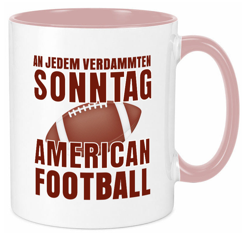 American Football | Sportfan Motiv jeden Sonntag Humor Geschenkidee Tasse