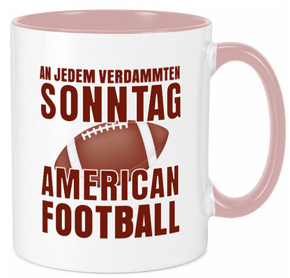 American Football | Sportfan Motiv jeden Sonntag Humor Geschenkidee Tasse
