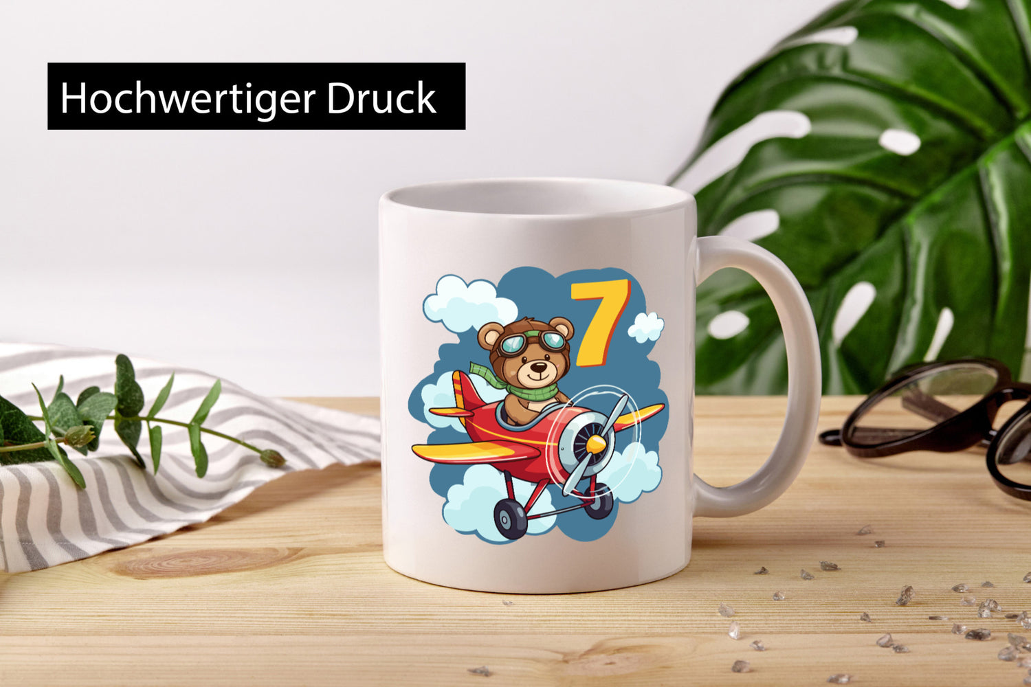 7. Geburtstag | 7 Jahre Kinder Pilot Flugzeug lustiger Spruch Geschenk