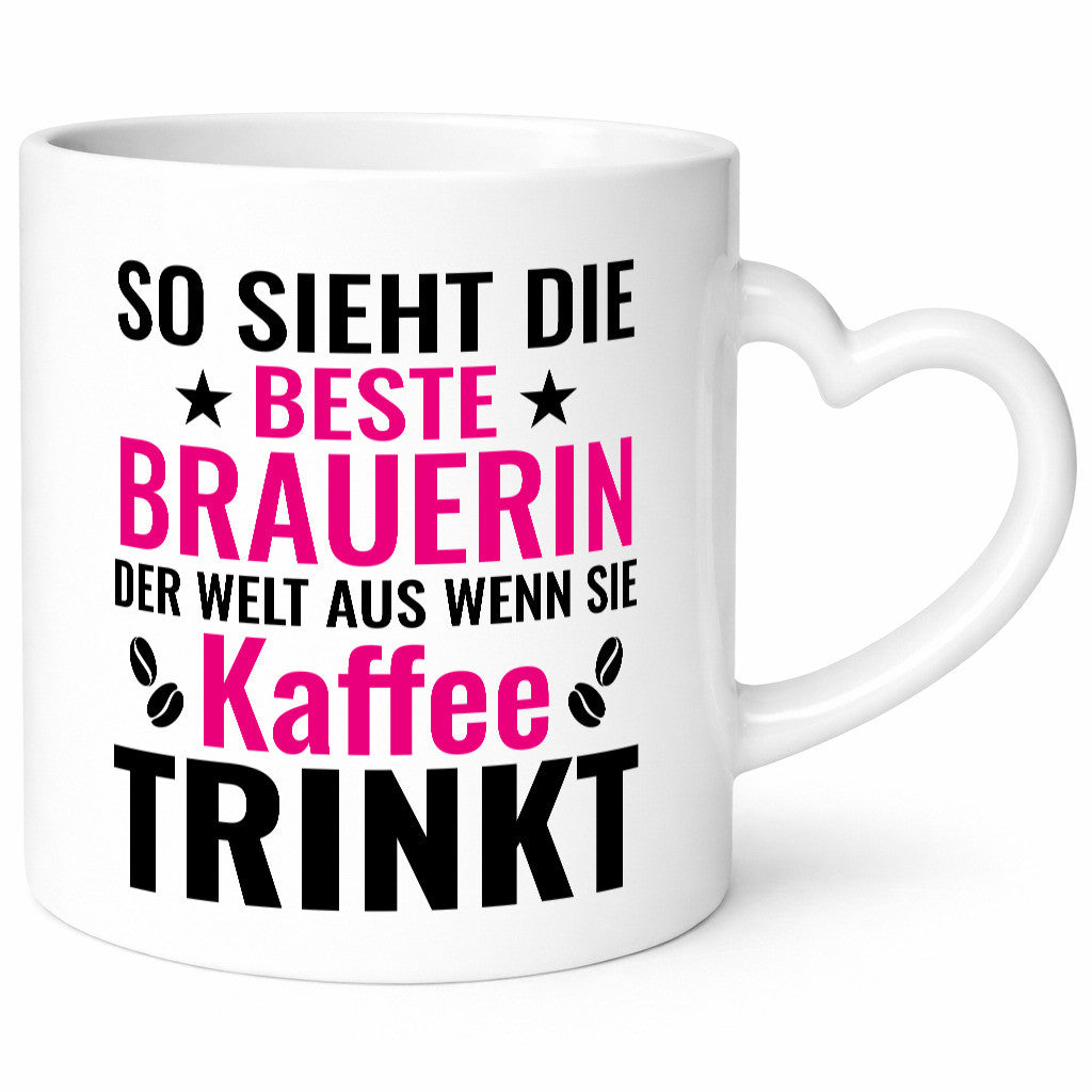 Kaffee trinkt: Brauerin | Bier Brauerei lustig Humor Geschenkidee Geschenk Tasse