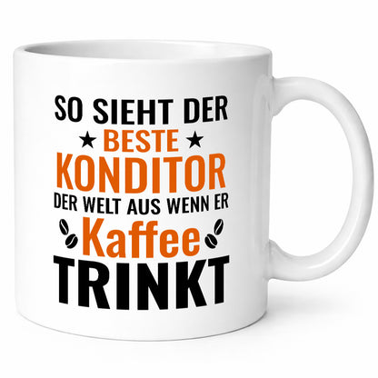 Kaffee trinkt: Konditor | Konditorei lustiger Spruch Geschenk Humor