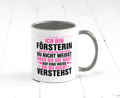 Löse Probleme: Försterin | Forst Arbeit lustiger Spruch Geschenk Kollegen Büro
