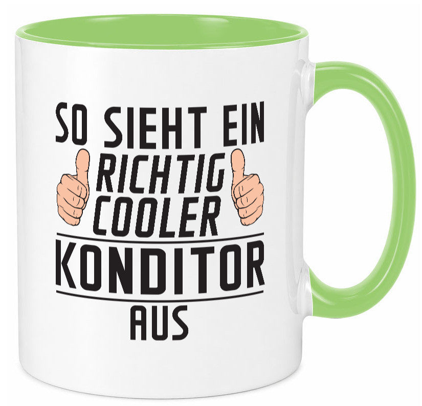 Richtig Cooler Konditor | Konditorei lustig Humor Geschenkidee Geschenk Tasse