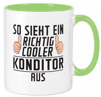 Richtig Cooler Konditor | Konditorei lustig Humor Geschenkidee Geschenk Tasse