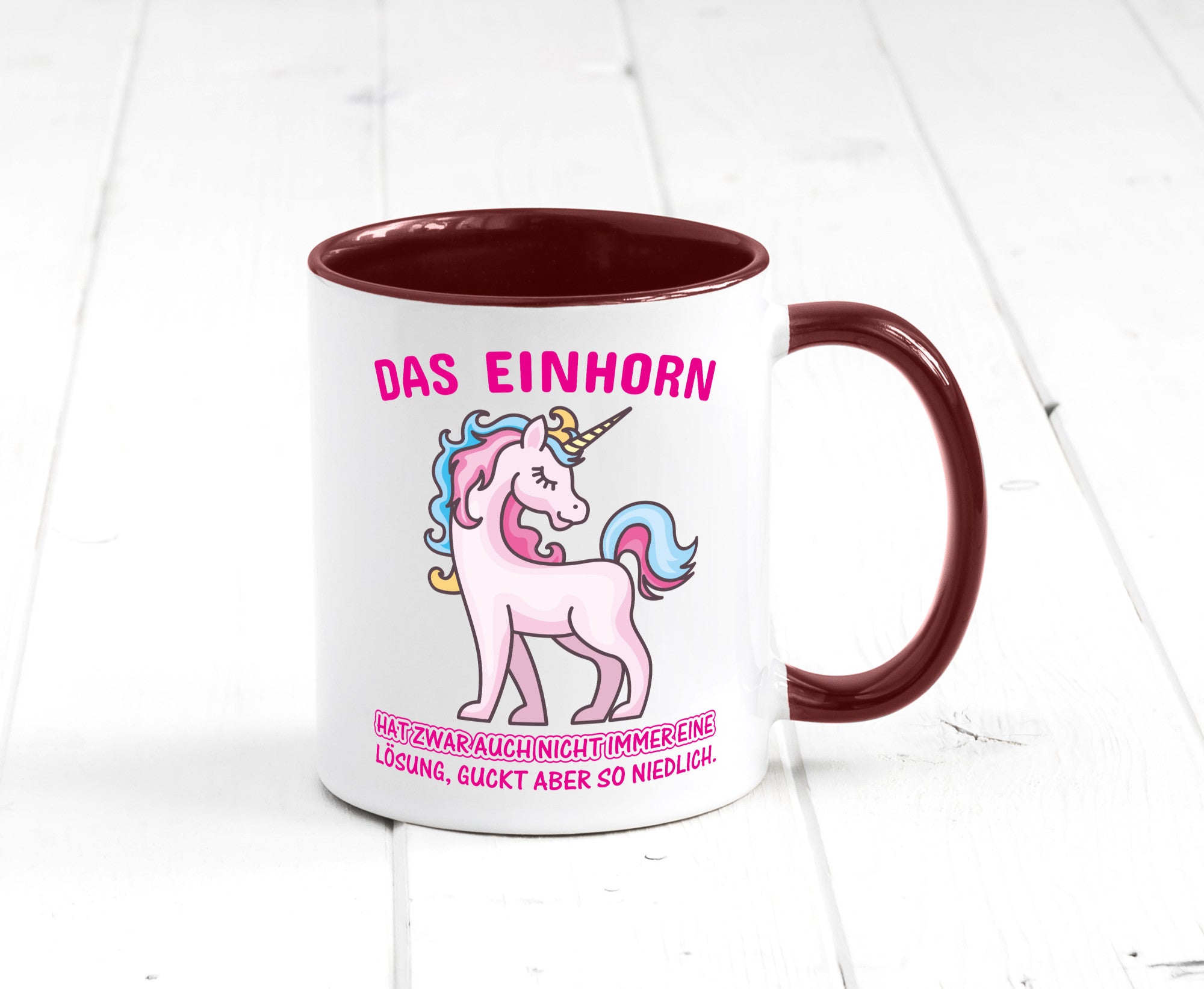 Niedliches Einhorn | lustige Tasse Frauen Mädchen lustiger Spruch Geschenk