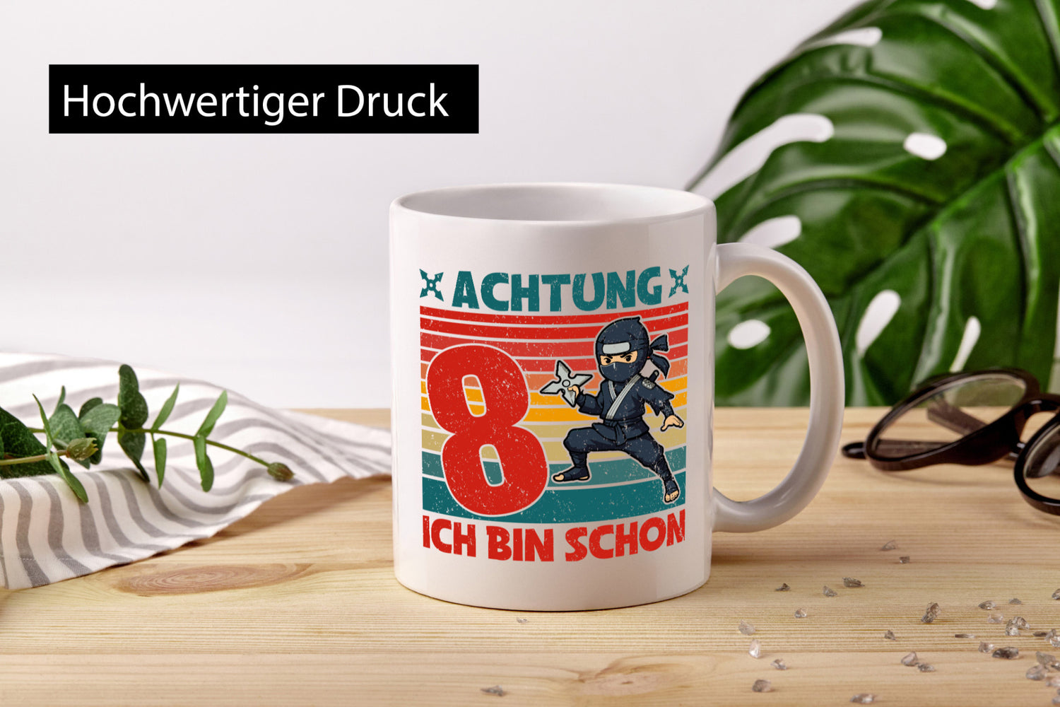 8. Geburtstag | 8 Jahre Ninja Kindergeburtstag lustiger Spruch Geschenk