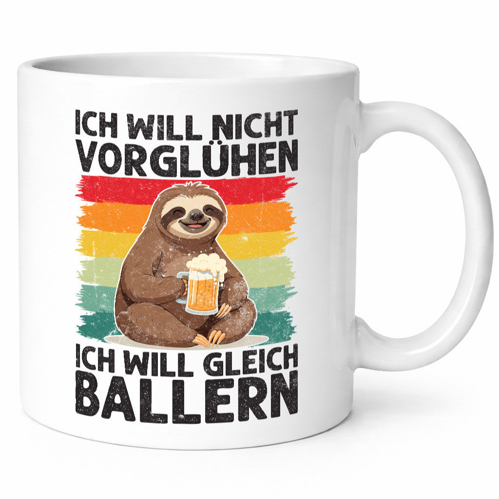 Vorglühen ich will gleich Ballern | Bier Biertrinker lustig Humor Geschenkidee
