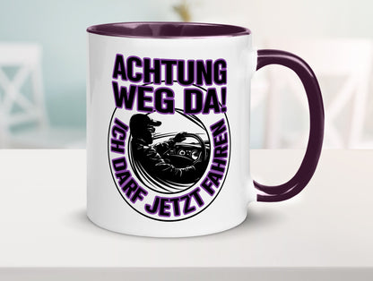 Achtung weg da ich darf jetzt Fahren | Führerschein lustig Humor Geschenkidee