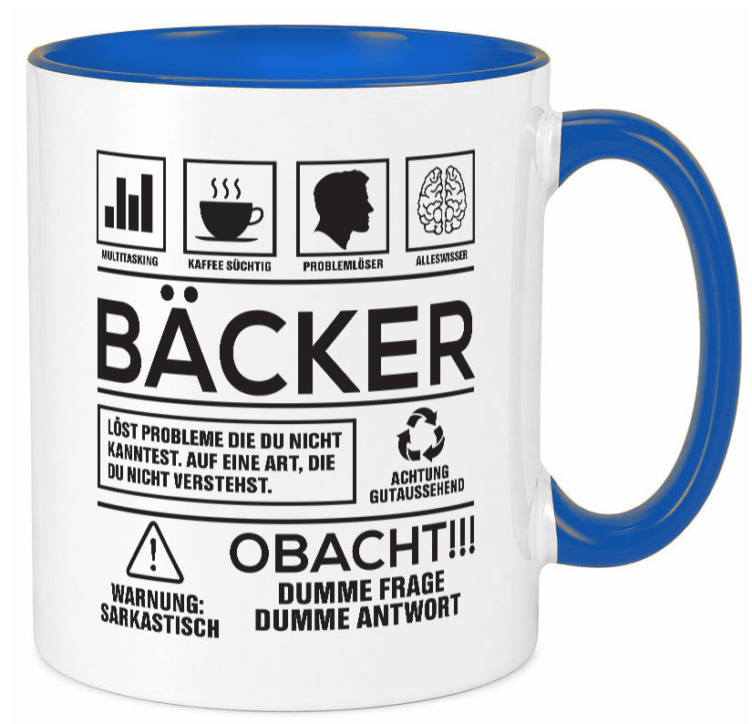 Achtung Probleme Bäcker | Bäckerei Backen Konditor Geschenk Humor Geschenkidee