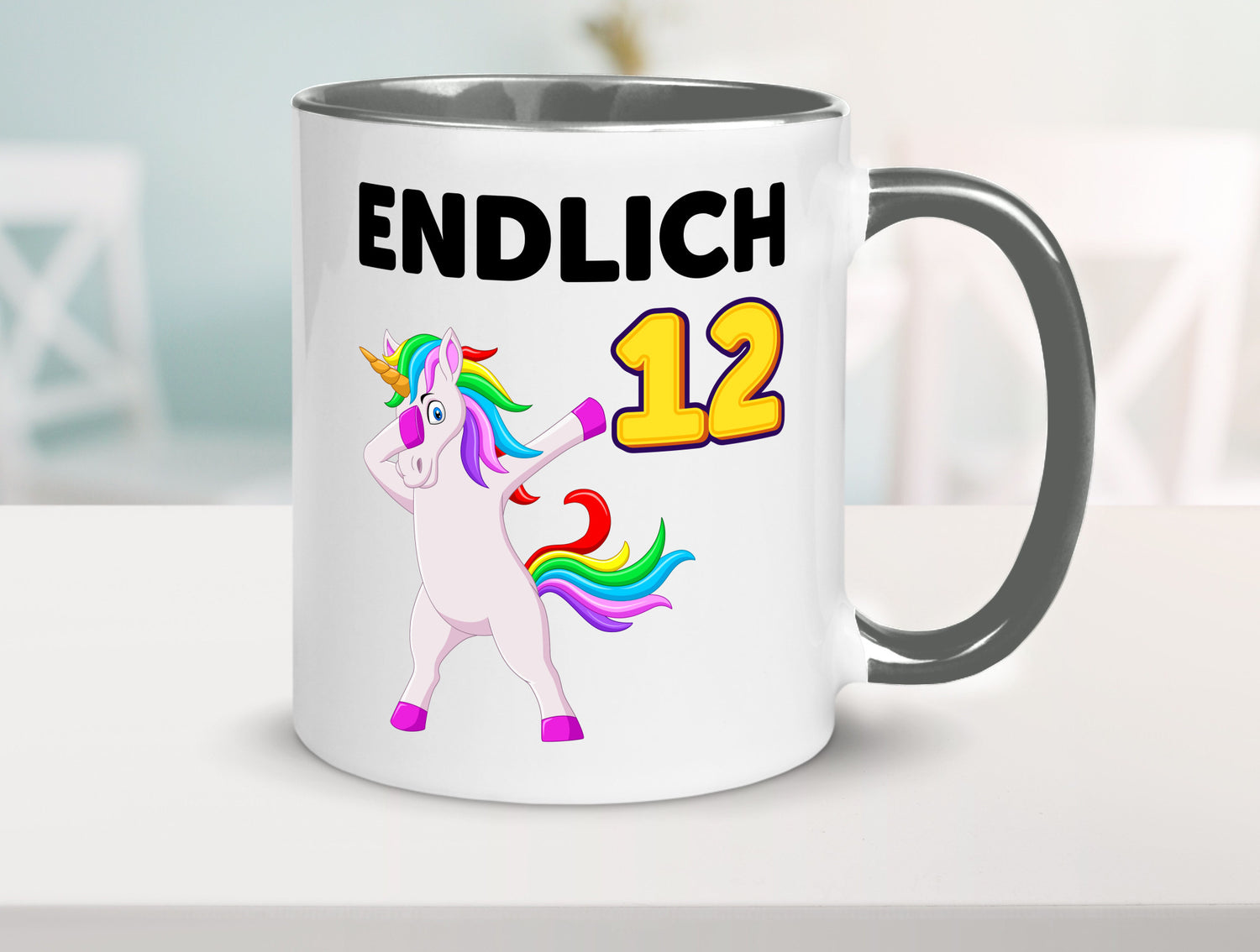 12. Geburtstag | endlich 12 Jahre Einhorn Mädchen lustig Geschenkidee Geschenk