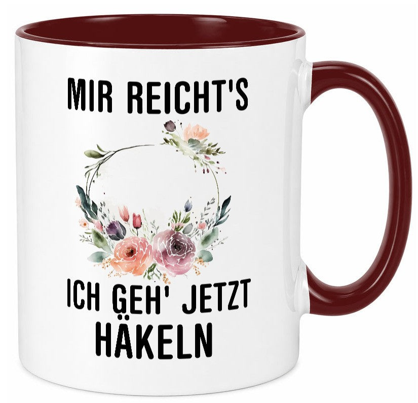 Ich geh` jetzt häkeln | Häkelzubehör Freundin Geschenkidee Humor Tasse