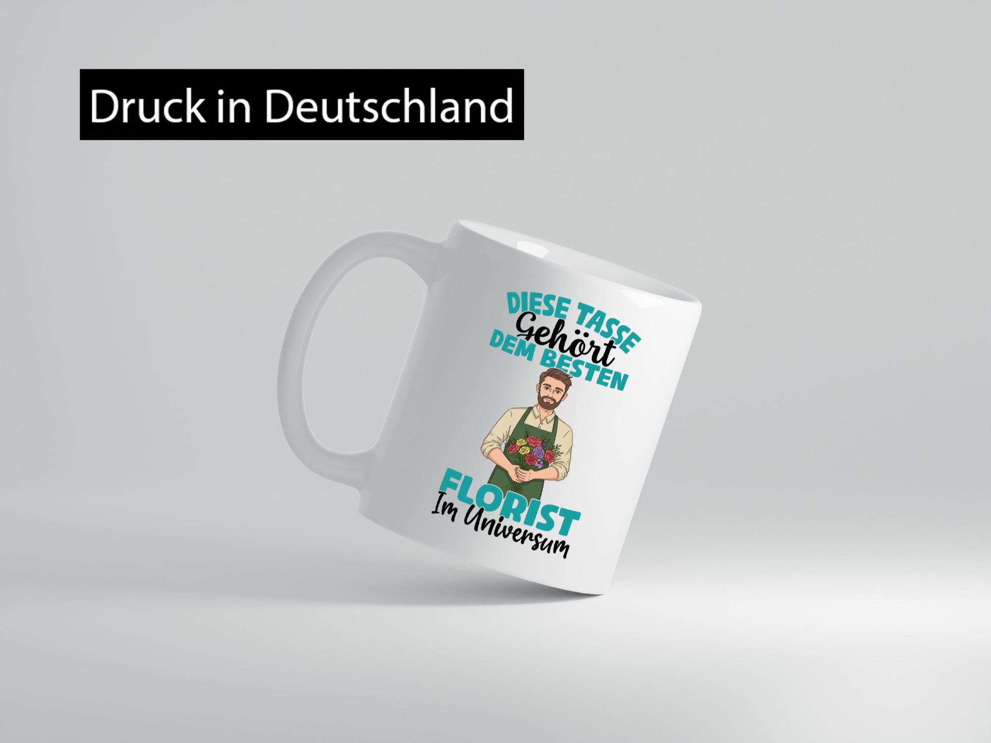Im Universum: Florist | Blumen Verkäufer Geschenkidee Humor Tasse