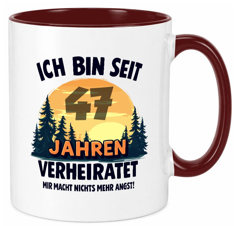 Ich bin Verheiratet | 47. Hochzeitstag Ehepaar Geschenkidee Humor Tasse