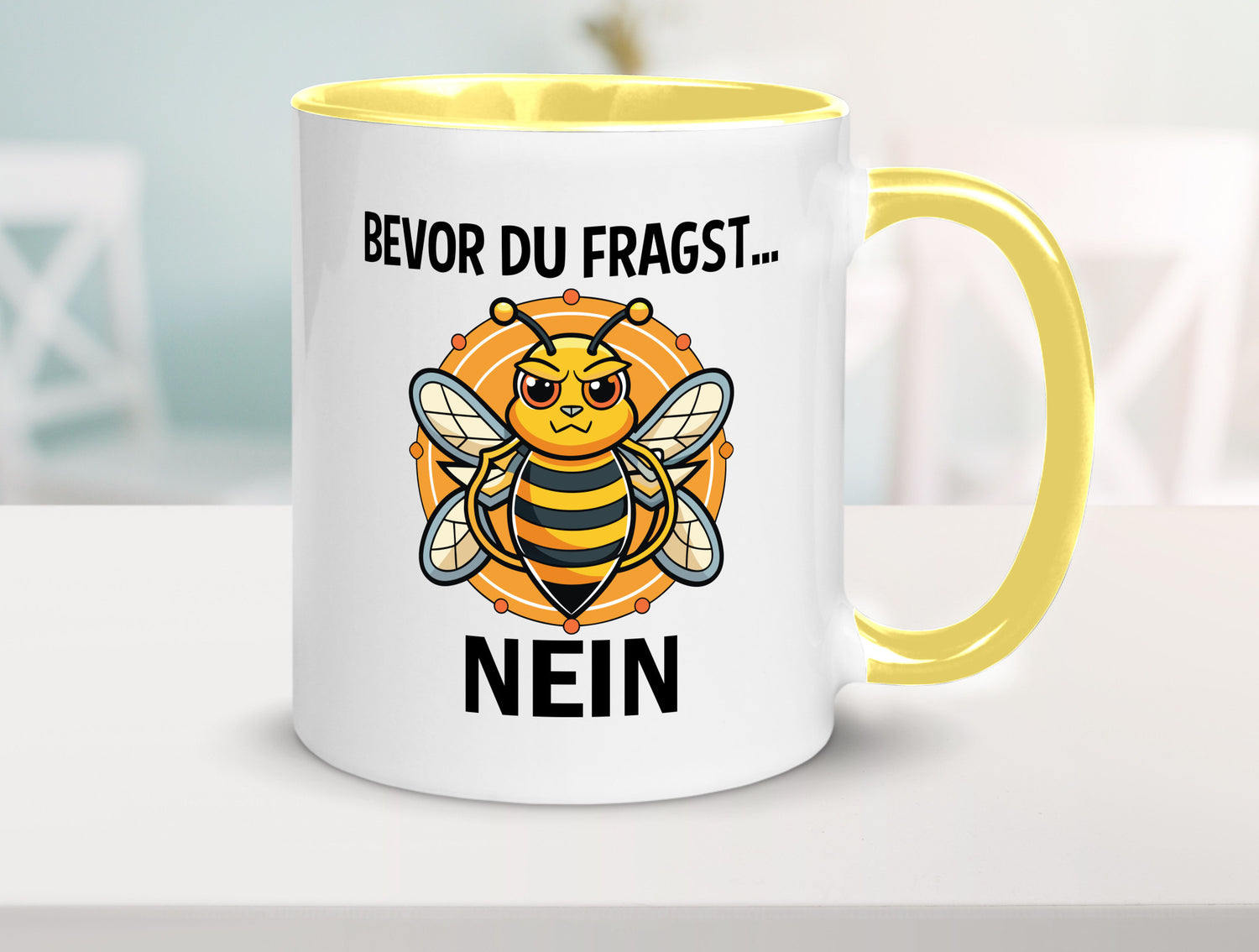 Bevor du fragst... Nein | Hummeln v2 lustig Humor Geschenkidee Geschenk Tasse