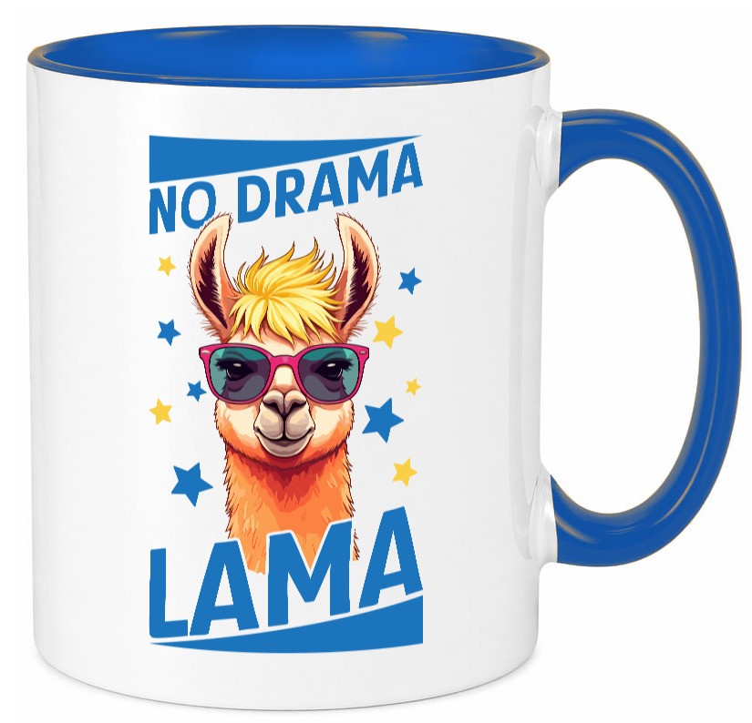 No Drama Lama | Alpaka mit Sonnenbrille Geschenk Humor Geschenkidee lustiger Tasse