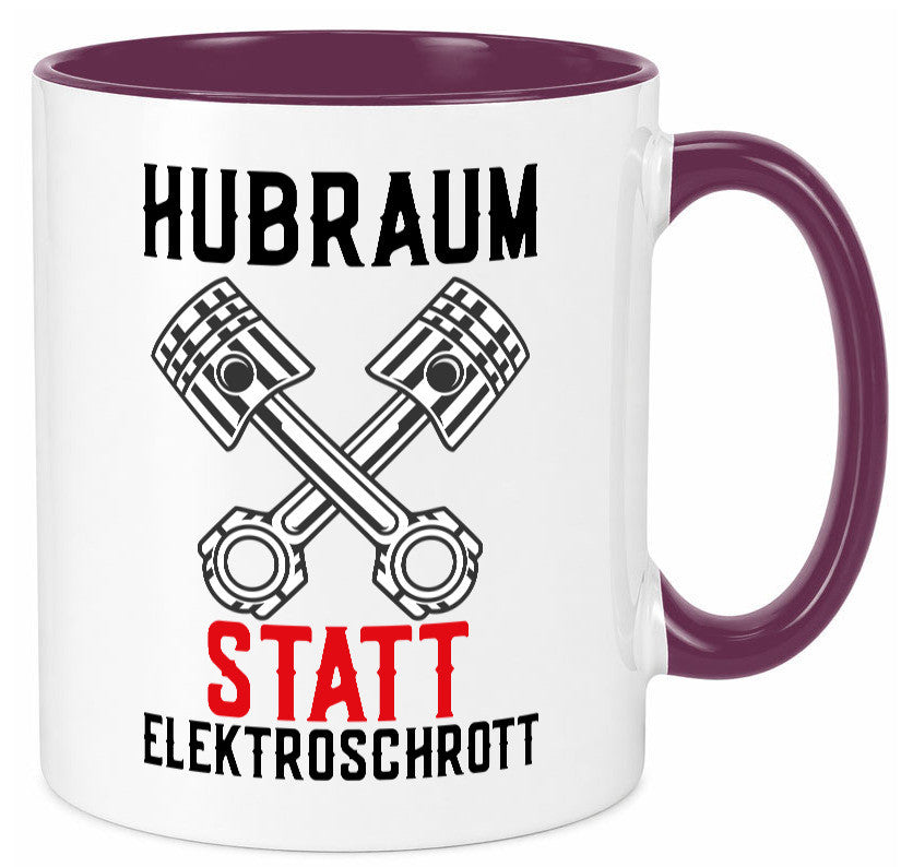 Hubraum statt Elektroschrott | Autofan Verbrennungsmotor Geschenk Humor
