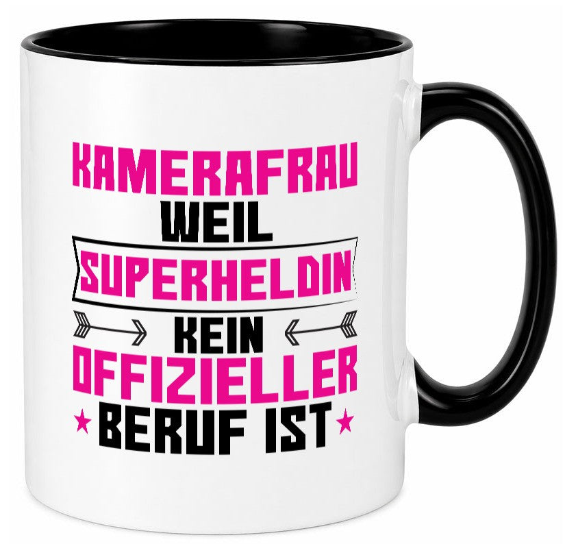 Superheldin Kamerafrau | Kamera lustig Humor Geschenkidee Geschenk Tasse