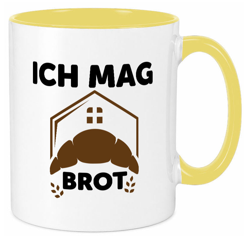 Ich mag Brot | Bäcker backen lustiger Spruch Geschenk Humor Geschenkidee Tasse