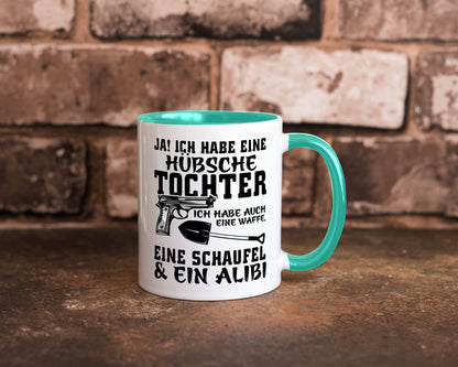 Hübsche Tochter Geschenk Familie Geschenkidee lustiger Spruch Tasse