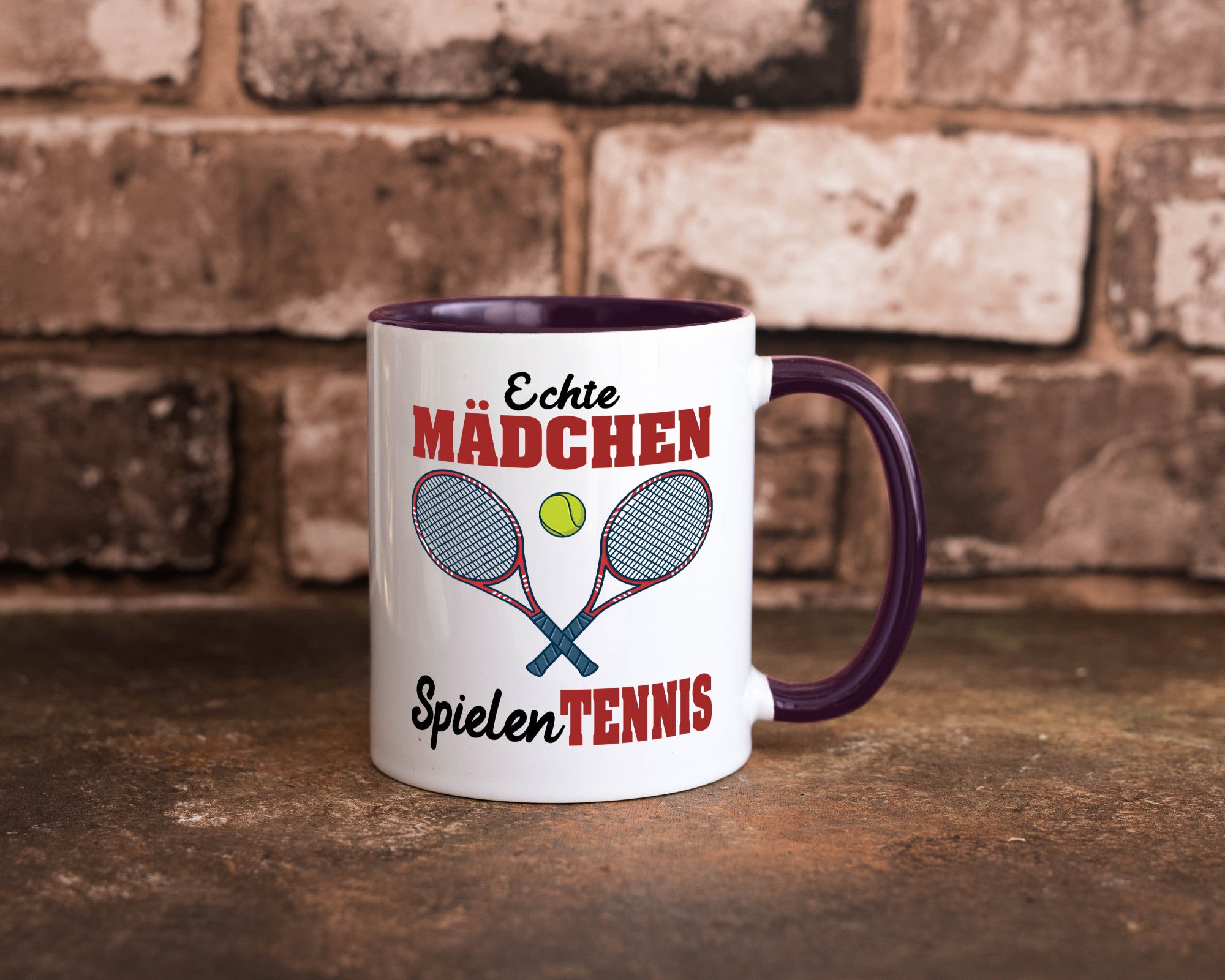 Echte Mädchen Spielen Tennis | Sport Geschenkidee Humor Tasse
