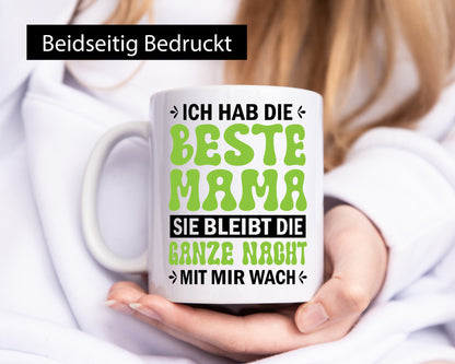 Beste Mama | Wach bleiben Filmeabend mit Humor Familie Geschenkidee Tasse
