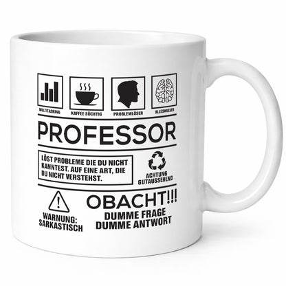 Achtung Probleme Professor | Uni Universität Geschenkidee Humor Tasse