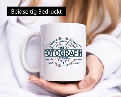 Geprüft und sicher: Fotografin | Fotografie Kamera lustiger Spruch Geschenk