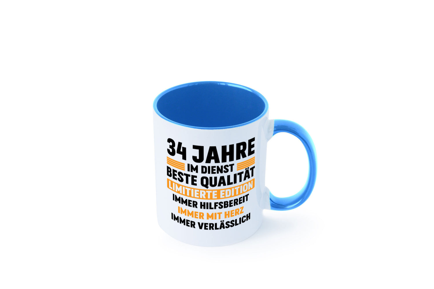 34 Jahre im Dienst | Jubiläum Arbeit v2 Humor Kollegen Büro Geschenkidee Tasse