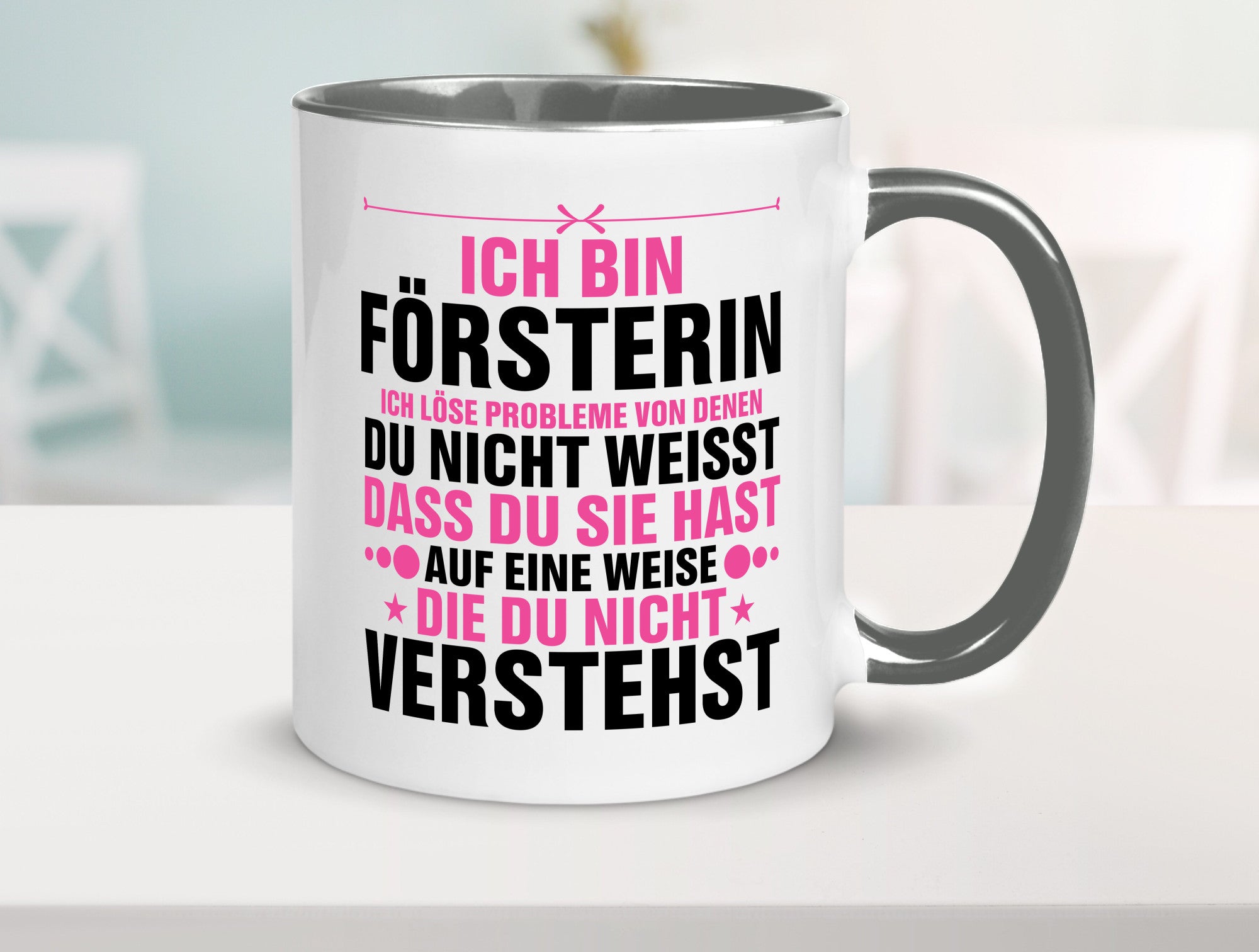 Löse Probleme: Försterin | Forst Arbeit lustiger Spruch Geschenk Kollegen Büro