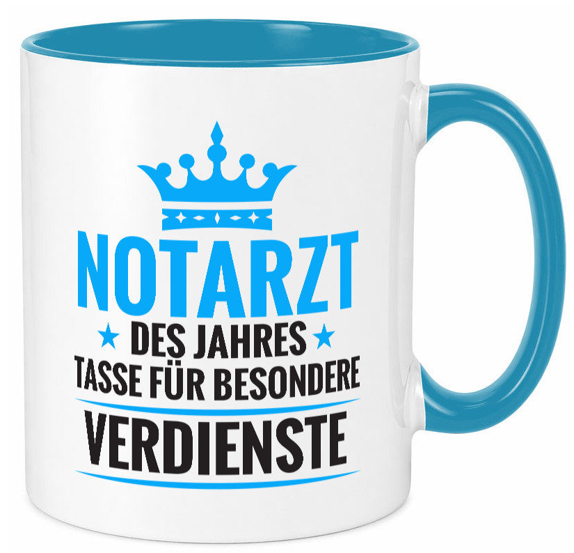 Besonderer Verdienst: Notarzt | Arzt Geschenk Humor Geschenkidee lustiger Tasse