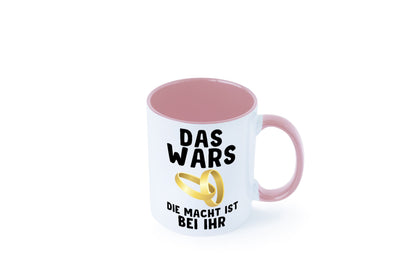 Die macht ist bei ihr | Hochzeit Tasse Ehemann Ehe Geschenk Humor Geschenkidee