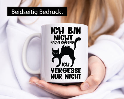 Ich vergesse nur nicht | Nachtragend böse Katze Comic Geschenk Tierliebhaber