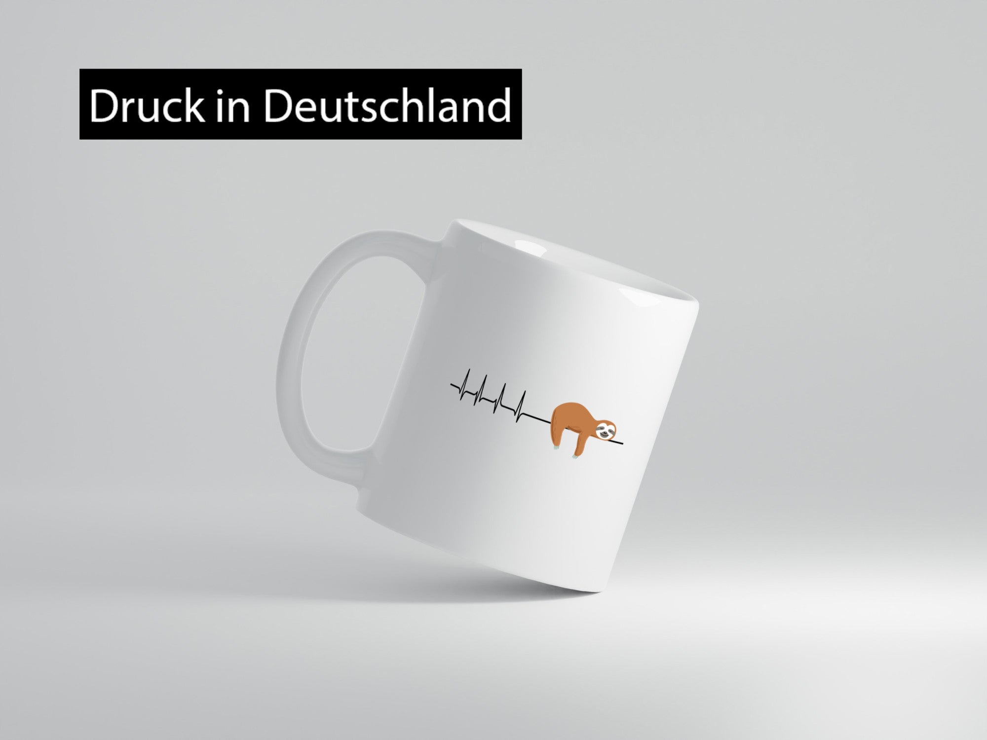 Herzschlag Faultier | Faulheit Morgenmuffel faul Humor Tierliebhaber